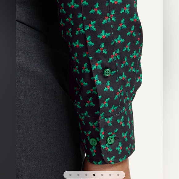 COMFORT STRETCH NON-IRON NOVELTY DRESS SHIRT CONTRAST TRIM - Picture 6 of 7